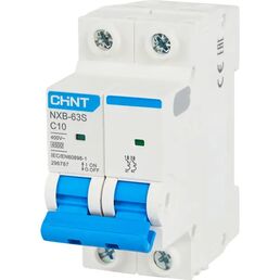 Автоматический выключатель CHINT NXB-63S 2P C10 А 4.5 кА