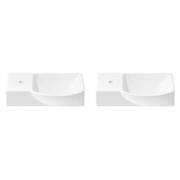 Акционный набор 2 в 1 Wellsee WC Area 151808001, подвесные/накладные раковины 2 шт, ширина одного ум