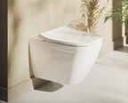 Комплект подвесного унитаза Vitra Integra square L-Box 9856B003-7206 с инсталляцией и кнопкой, сиденье микролифт