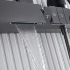 Душевая стойка Black&White Gravity GH-9005-GM оружейная сталь, с термостатом, с изливом