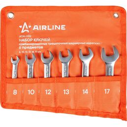 Комбинир. трещоточ. шарнирн. коротких набор ключей Airline ATAL032