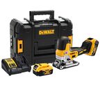 Аккумуляторный лобзик DEWALT DCS335P2, 18 В, 3200 ход/мин, 26 мм, с 2 АКБ 5 Ач и ЗУ, в кейсе TSTAK (DCS335P2-QW)