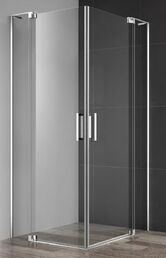 Душевой уголок Cezares Slider 110х110 SLIDER-A-2-100/110-GRIGIO-Cr без поддона, стекло тонированное, профиль хром
