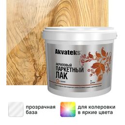 Лак паркетный Akvateks акриловый глянцевый бесцветный 5 л