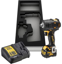 Аккумуляторный гайковерт DEWALT DCF901P1G, 12 В, 340 Нм, 3250 уд/мин, с АКБ 5 Ач и ЗУ, в чехле (DCF901P1G-QW)