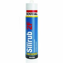 Герметик Soudal Силируб 2 F нейтральный силикон бесцветный 15*300мл
