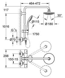 Душевая стойка Grohe Euphoria 27296001