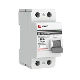 УЗО EKF PROxima ВД-100 2P 16 A 10 мА 4.5 кА AC elcb-2-16-10-em-pro