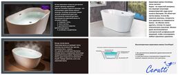 Ванна акриловая Ceruttispa Ami 170x75 CT10091 правая, белая