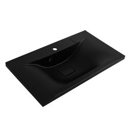 Мебельная раковина BelBagno BB800/450-LV-ART-PR-NERO 80х45 черный матовый