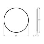 Зеркало Defesto LED 12W нейтральный свет AURA D 50 см