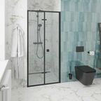 Душевая дверь в нишу CERUTTI SPA BELLA D101B Профиль черный Стекло Прозрачное