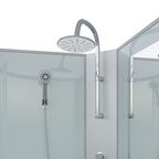 Душевая кабина Niagara Classic 120x80 NG-2310-14LBKTG высокий поддон, стекло матовое, профиль серебро, левая