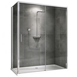 Душевой уголок Abber Komfort 140x90 AG93140-S92 стекло прозрачное, профиль хром, без поддона