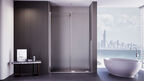 Душевая дверь Veconi Premium Trento 140x200 PTDW-50CH-140-01-C4 стекло прозрачное, профиль хром