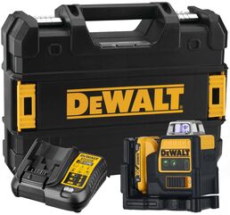 Аккумуляторный лазерный нивелир DEWALT DCE0811D1G, 12 В, зеленый луч, 35 м, с АКБ 2 Ач и ЗУ, в кейсе TSTAK (DCE0811D1G-QW)