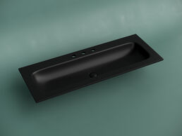 Раковина накладная мебельная Ceramica Nova Grace 1210x457x137 мм CN7024MB, с тремя отверстиями под смеситель, черный матовый