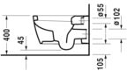 Подвесной унитаз Duravit ME 2528090000