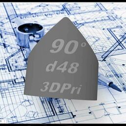 Шаблон для резки труб врезка d48 мм в d48 мм, под углом 90 градусов
