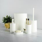 Стакан для ванной Fixsen Land настольный пластик белый (FX-483-3)