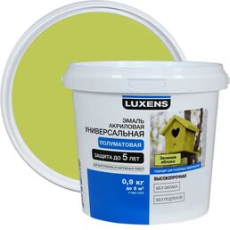 Эмаль Luxens акриловая полуматовая цвет зеленое яблоко 0.9 кг