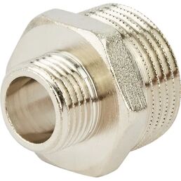 Ниппель переходной Stout 1"x1/2" НР никелированная латунь SFT-0004-000112