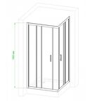 Душевой уголок Royal Bath 95х95 RB95HPD-T стекло прозрачное, профиль белый, без поддона
