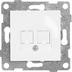 Компьютерная розетка встраиваемая Gusi Electric Ugra RJ45 без заземления цвет белый