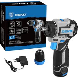 Аккумуляторная бесщеточная компактная дрель шуруповерт DEKO Loner 12V PRO 085-1121