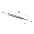 Фреза DJTOL A1LXD6412 спиральная однозаходная стружка вниз (по акрилу (оргстеклу), дереву, композиту (АКП))