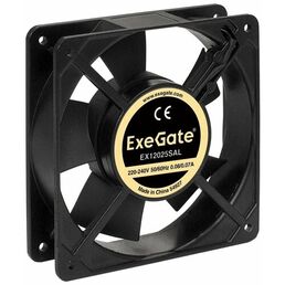 Вентилятор 120x120x25 Exegate 220VАС EX12025SAL, 2100rpm, 31dB(M), 0.12A, SLB, 220V, Аl, провода