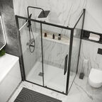 Душевой уголок Grossman Cosmo 100x90 120.K33.02.1090.21.00 без поддона, стекло прозрачное, профиль черный матовый