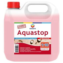 Грунтовка Eskaro Aquastop Professional, 3 кг, 3 л, розовый