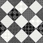 Линолеум полукоммерческий Juteks Strong_RU Plus Chess 4_990D 90 Черный/Серый 2,5 м на 3 м