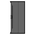 Душевой уголок Март Квадро Black квадратный 90x90 см черный профиль тонированное стекло раздвижной