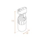 Трековый светильник спот светодиодный Wolta WTL-15W/01B 15 Вт 6 м² цвет черный