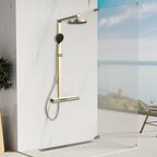 Душевая стойка Vincea Arco VSFS-4AR1BG с изливом, брашированное золото