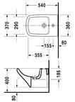 Биде подвесное Duravit DuraStyle 2282150000