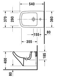 Биде подвесное Duravit DuraStyle 2282150000
