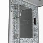 Душевая кабина Niagara Luxe 100x90 NG-7714W поддон низкий, стекло прозрачное, профиль серебро