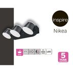 Светильник уличный настенный светодиодный Inspire Nikea 12 Вт IP44 цвет черный накладной