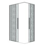 Душевой уголок Grossman Galaxy 70х110 300.K33.01.70R11L.10.02 стекло шиншилла, профиль хром