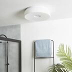Светильник настенно-потолочный светодиодный влагозащищенный Inspire Parabolic с пультом Bluetooth-динамик 13 м² цвет белый