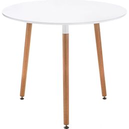 Деревянный стол Woodville Lorini 90 white / wood 15362