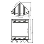 Полка металлическая угловая Wasserkraft 30х34х22 см