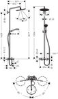 Душевая стойка Hansgrohe Croma Select 280 Air 1jet Showerpipe 26792000 с термостатом и изливом, хром