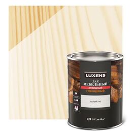 Лак для мебели Luxens алкидный цвет белый глянцевый 0.9 л
