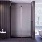 Душевая дверь Veconi Premium Trento 140x200 PTDW-50B-140-01-C4 стекло прозрачное, профиль черный матовый