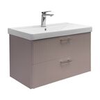 Мебель для ванной комнаты Comforty Ангара 90 см, дуб темно-коричневый, подвесная