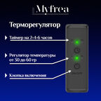 Полотенцесушитель электрический MyFrea MyVatican 800х400 мм 124 Вт с терморегулятором черный